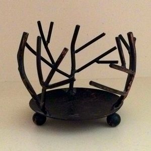 Black candle holder